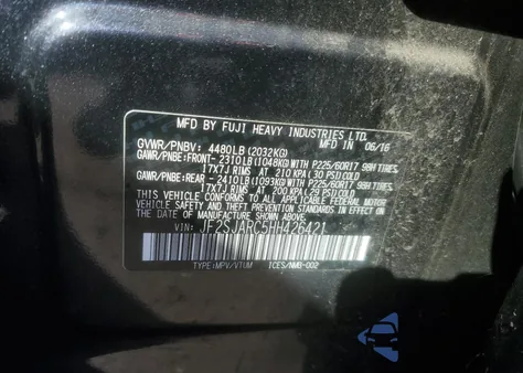2017 Subaru Forester 2.5I Limited from USA, damaged, VIN JF2SJARC5HH426421